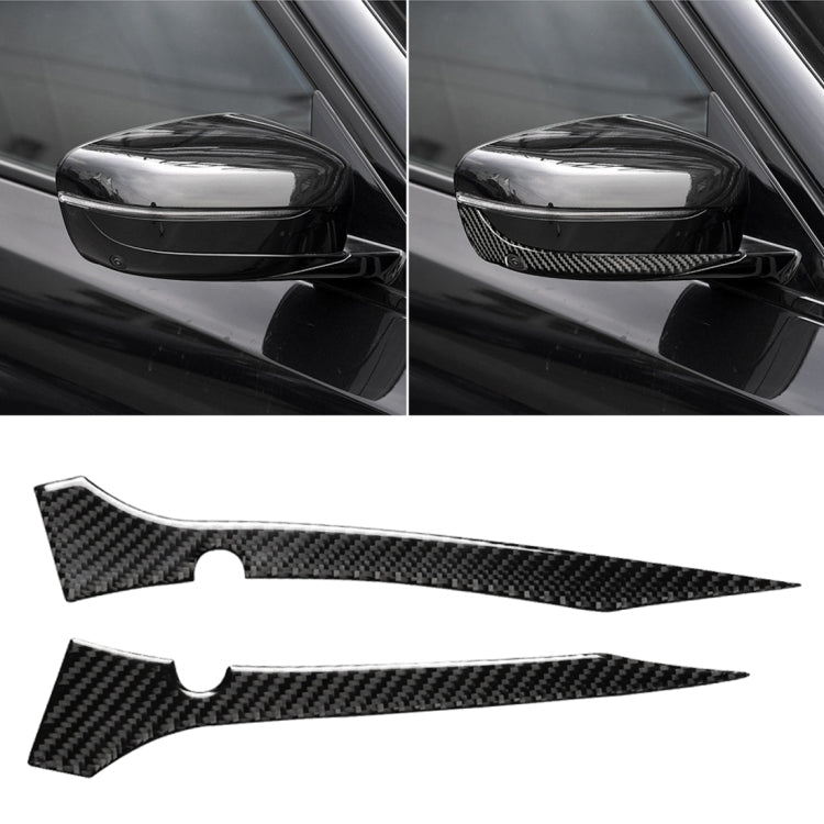 2 PCS Car Carbon Fiber Rearview Mirror Bumper Strip Decorative Sticker for BMW G30 (2018-2019) / G11 (2016-2019), Right Drive with Camera - Anti Collision Sticker by PMC Jewellery | Online Shopping South Africa | PMC Jewellery | Buy Now Pay Later Mobicred