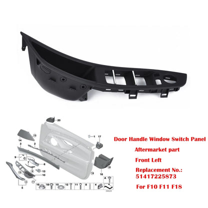 Door Left Front Handle Window Switch Panel 51417225875 for BMW 5 Series(Black) - Door Handles by PMC Jewellery | Online Shopping South Africa | PMC Jewellery | Buy Now Pay Later Mobicred