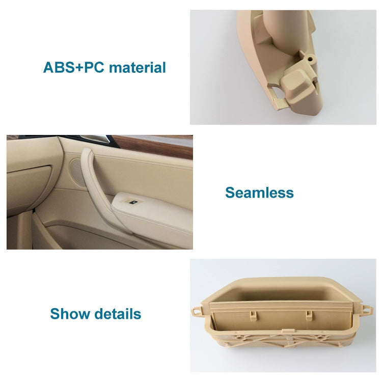 Car Front Right Inside Doors Handle Pull Trim Cover 5141 7394 519-1 for BMW X3 X4, Left Driving (Beige) - Door Handles by PMC Jewellery | Online Shopping South Africa | PMC Jewellery