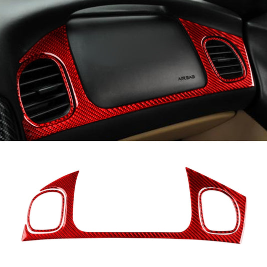 3 in 1 Carbon Fiber Car Front Passenger Seat Air Outlet Sticker Kits for Chevrolet Corvette C5 1998-2004, Left Drive(Red) - Car Interior Mouldings by PMC Jewellery | Online Shopping South Africa | PMC Jewellery | Buy Now Pay Later Mobicred