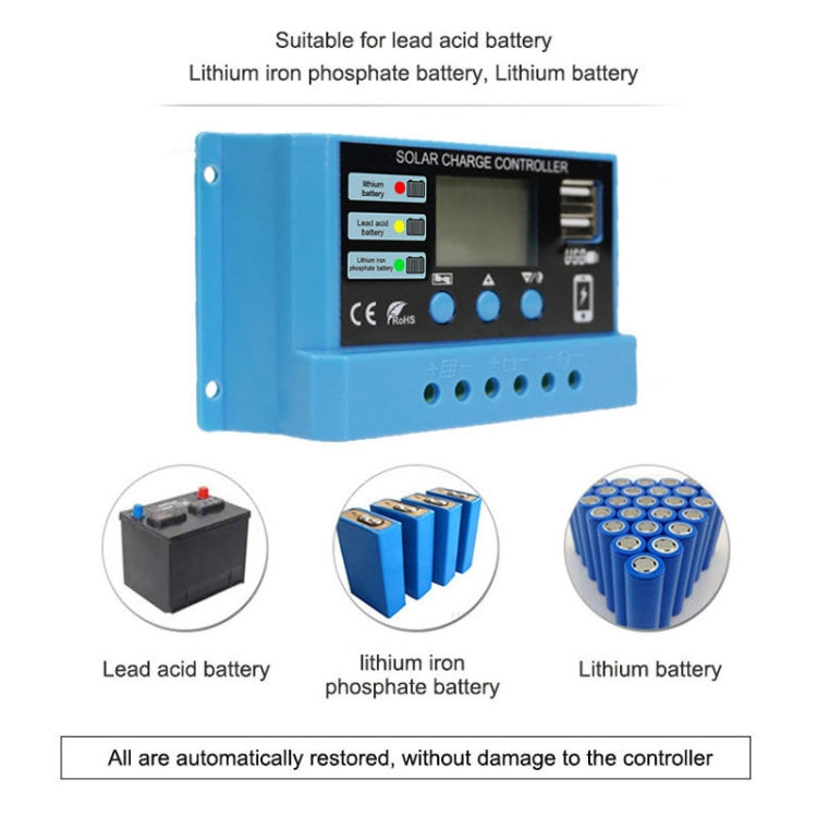 10A Solar Charge Controller 12V / 24V Lithium Lead-Acid Battery Charge Discharge PV Controller, with Indicator Light - Voltage Stabilizer by PMC Jewellery | Online Shopping South Africa | PMC Jewellery | Buy Now Pay Later Mobicred