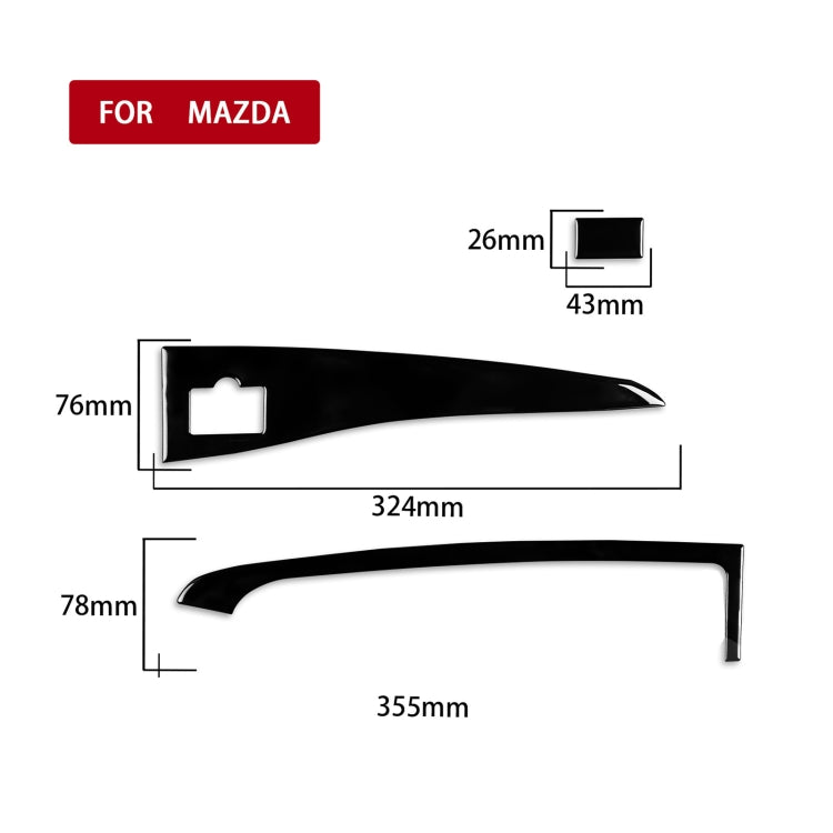 For Mazda 3 Axela 2010-2013 Car Central Display Screen with USB Decorative Sticker, Right Drive - Car Interior Mouldings by PMC TechLife | Online Shopping South Africa | PMC TechLife | Buy Now Pay Later Mobicred
