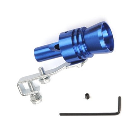 Universal Aluminum Turbo Sound Exhaust Muffler Pipe Whistle Car / Motorcycle Simulator Whistler, Size: XL, Outside Diameter: 35mm(Blue) - Exhaust Pipes by PMC Jewellery | Online Shopping South Africa | PMC Jewellery | Buy Now Pay Later Mobicred