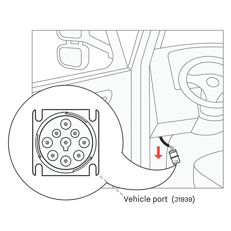 For Cummins J1939 9 Pin Connector Diagnosis Cable - Cables & Connectors by PMC Jewellery | Online Shopping South Africa | PMC Jewellery