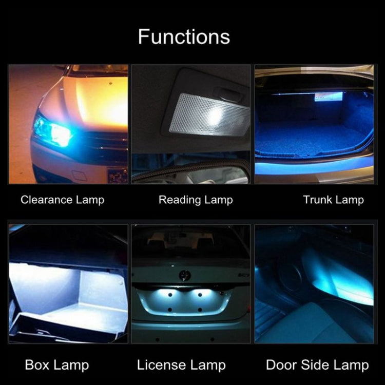 2 PCS T10 DC12 / 1W 9LEDs SMD-3030 Car Clearance Light(Blue Light) - Clearance Lights by PMC TechLife | Online Shopping South Africa | PMC TechLife | Buy Now Pay Later Mobicred