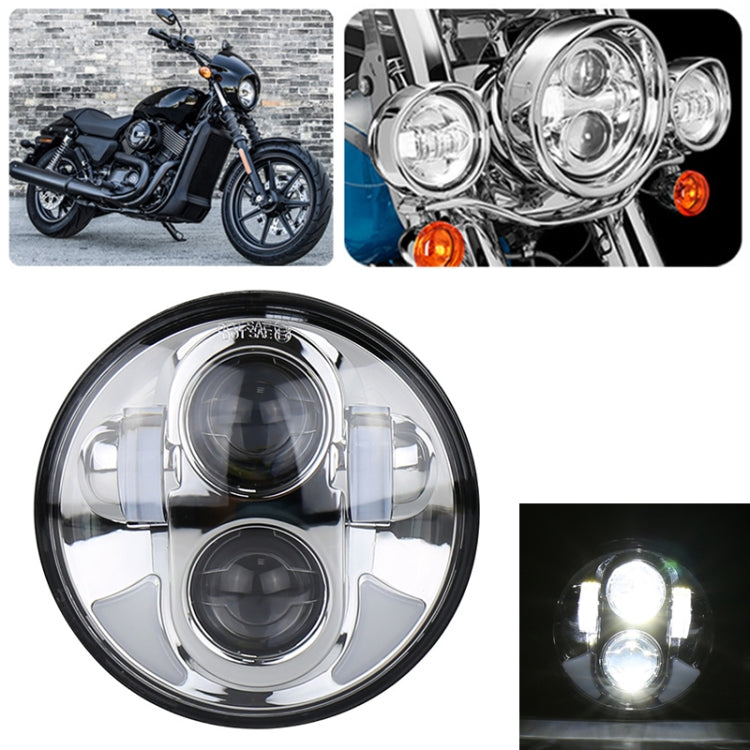 5.75 inch DC12V 6000K-6500K 40W Car LED Headlight for Harley(Silver) - Work Lights by PMC Jewellery | Online Shopping South Africa | PMC Jewellery | Buy Now Pay Later Mobicred