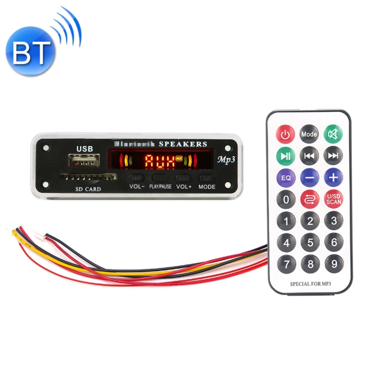 Car Color Screen 12V Audio MP3 Player Decoder Board FM Radio SD Card USB, with Bluetooth Function & Remote Control - Car MP3 & MP4 & MP5 by PMC TechLife | Online Shopping South Africa | PMC TechLife | Buy Now Pay Later Mobicred
