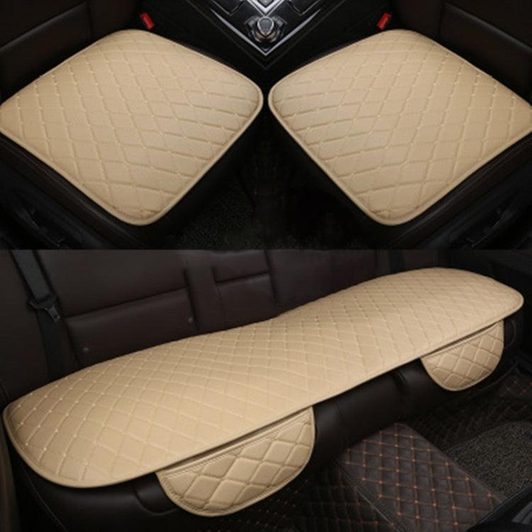 Car Seat Cushion Universal Simple Seat Cover Anti-slip Mat Auto Accessories (Beige) - Seat Accessories by PMC Jewellery | Online Shopping South Africa | PMC Jewellery | Buy Now Pay Later Mobicred