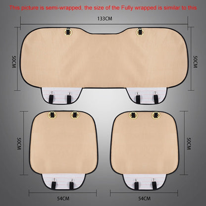 3 in 1 Car Seat Cushion Free Binding All Inclusive Seat Mat Set (Coffee) - Seat Accessories by PMC Jewellery | Online Shopping South Africa | PMC Jewellery | Buy Now Pay Later Mobicred