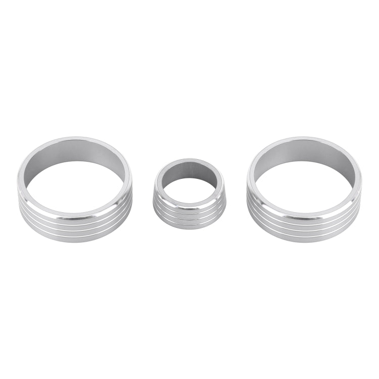 3 PCS Car Aluminum Alloy Air Conditioner Knob Case for Honda VEZEL / XR-V / Fit / GIENIA / City(Silver) - Decoration Rings by PMC Jewellery | Online Shopping South Africa | PMC Jewellery | Buy Now Pay Later Mobicred