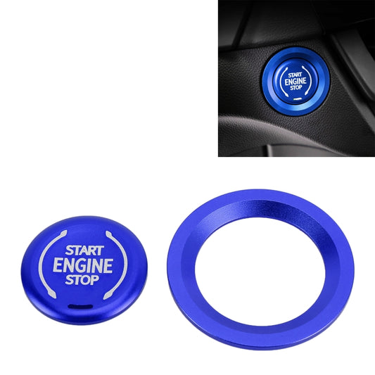 Car Engine Start Key Push Button Ring Trim Metal Sticker Decoration for Cadillac CT5 CT4 XT4 XT6 / Chevrolet Silverado (Blue) - Decoration Rings by PMC Jewellery | Online Shopping South Africa | PMC Jewellery | Buy Now Pay Later Mobicred