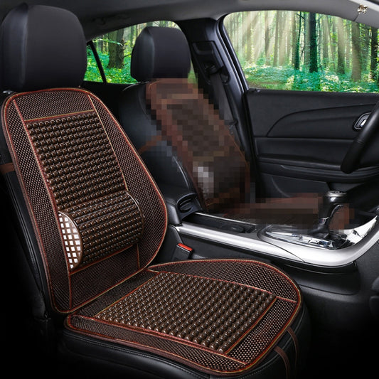 Car Seat Covers Summer Cool Imitation Wooden Beads Ventilation Breathable Seat Cushion(Coffee) - Seat Accessories by PMC Jewellery | Online Shopping South Africa | PMC Jewellery | Buy Now Pay Later Mobicred