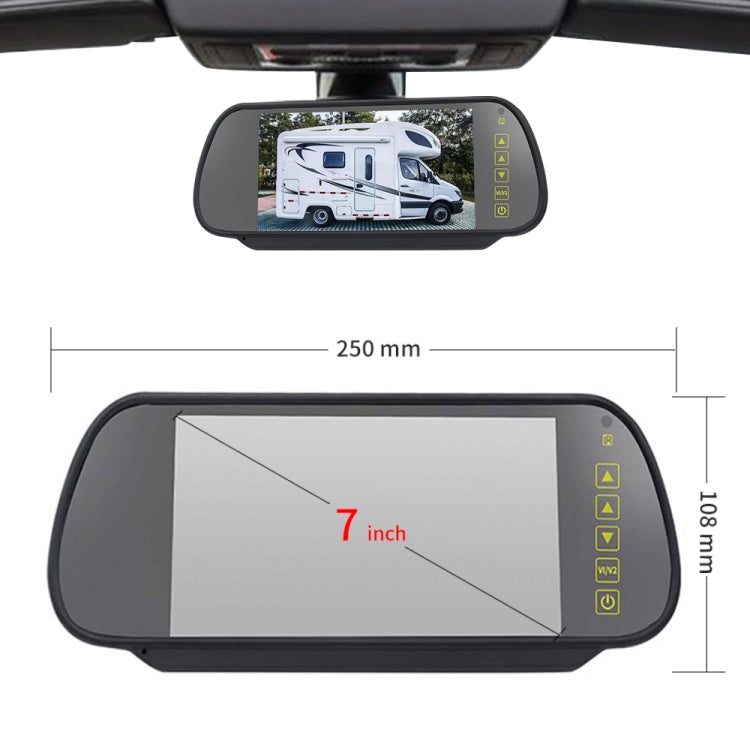 PZ471 Car Waterproof 170 Degree Brake Light View Camera + 7 inch Rearview Monitor for Citroen / Peugeot / Toyota - Rear View Cameras by PMC Jewellery | Online Shopping South Africa | PMC Jewellery | Buy Now Pay Later Mobicred