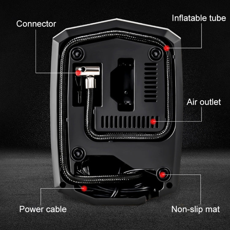 Car 12V Portable Inflatable Cylinder Pedal Pointer Air Pump with Light - free shipping - PMC TechLife - Order now!