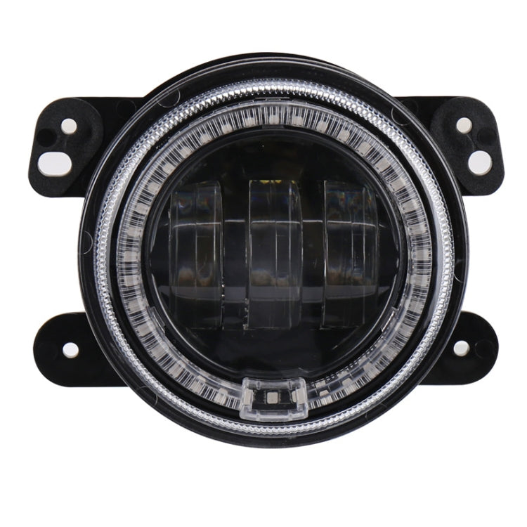 2 PCS DC12V-30V / 30W / 3A / 1440LM 12LEDs  4 inch Car LED Colorful Fog Light, Style: Black Background(White Light) - Fog / Driving Lights by PMC Jewellery | Online Shopping South Africa | PMC Jewellery | Buy Now Pay Later Mobicred