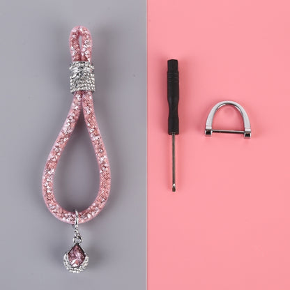 Car Diamond Metal + Plastic Keychain (Pink) - Key Rings by PMC Jewellery | Online Shopping South Africa | PMC Jewellery