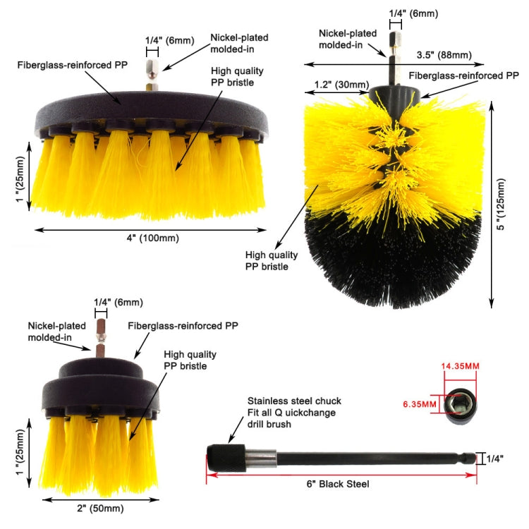 37 in 1 Floor Wall Window Glass Cleaning Descaling Electric Drill Brush Head Set - Sponges, Cloths & Brushes by PMC Jewellery | Online Shopping South Africa | PMC Jewellery | Buy Now Pay Later Mobicred