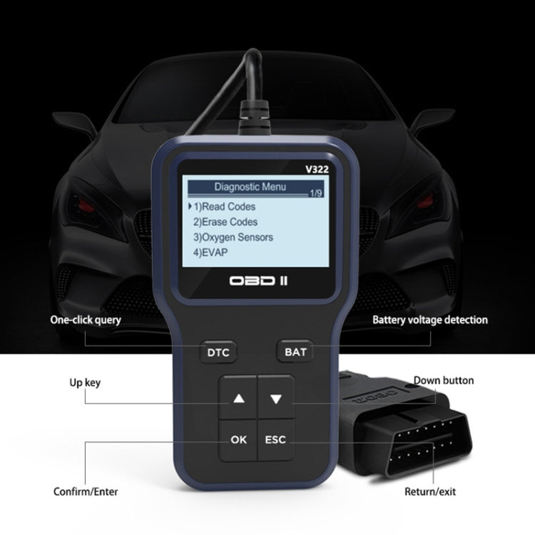 V322 Car OBD Handheld Code Reader Multilingual Fault Diagnosis Device - Code Readers & Scan Tools by PMC Jewellery | Online Shopping South Africa | PMC Jewellery | Buy Now Pay Later Mobicred
