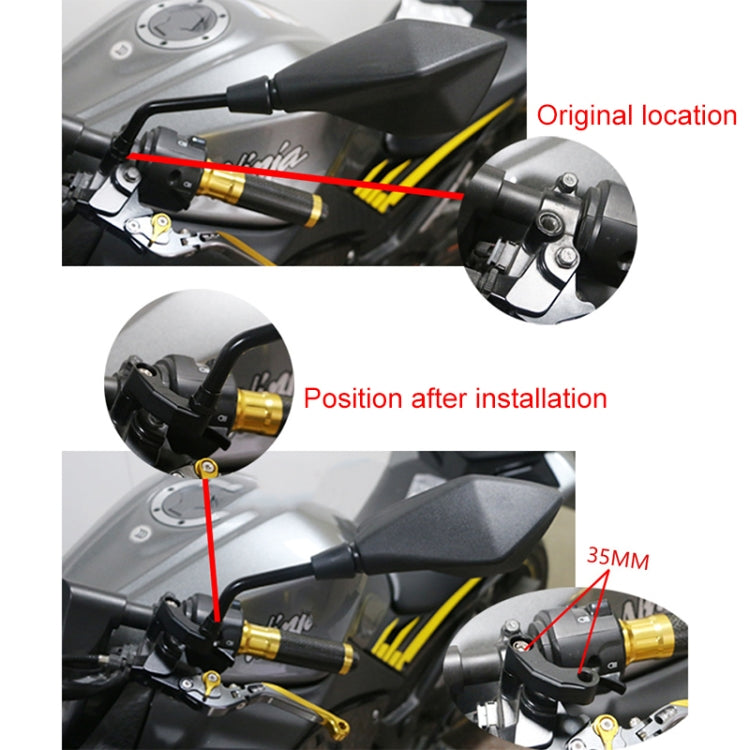 SF-YSZ-2 Mirror Code Motorcycle Modification Aluminum Alloy CNC Rearview Extension Bracket Set (Titanium Color) - Others by PMC Jewellery | Online Shopping South Africa | PMC Jewellery | Buy Now Pay Later Mobicred
