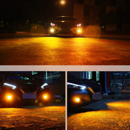 1 Pair H3 DC12V / 5W Car LED Fog Light with 42LEDs SMD-2016 Lamp Beads (Yellow Light) - Fog / Driving Lights by PMC Jewellery | Online Shopping South Africa | PMC Jewellery | Buy Now Pay Later Mobicred