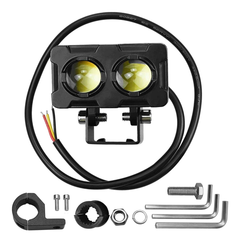 ZH-1583A1 External Waterproof Double Lamp Bead LED Headlight Square Dragon Button Type - LED Headlamps by PMC TechLife | Online Shopping South Africa | PMC TechLife | Buy Now Pay Later Mobicred