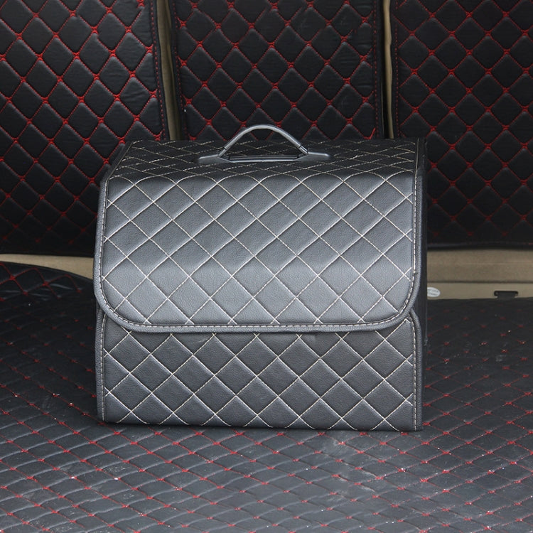 Car Trunk Foldable Storage Box, Checkered Middle Size: 40 x 32 x 30cm (Beige) - Stowing Tidying by PMC Jewellery | Online Shopping South Africa | PMC Jewellery | Buy Now Pay Later Mobicred