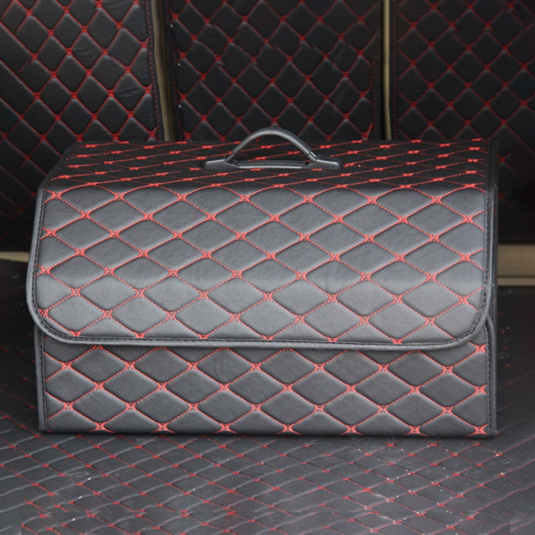 Car Trunk Foldable Storage Box, Rhombic Grid Large Size: 54 x 32 x 30cm (Black Red) - Stowing Tidying by PMC Jewellery | Online Shopping South Africa | PMC Jewellery | Buy Now Pay Later Mobicred