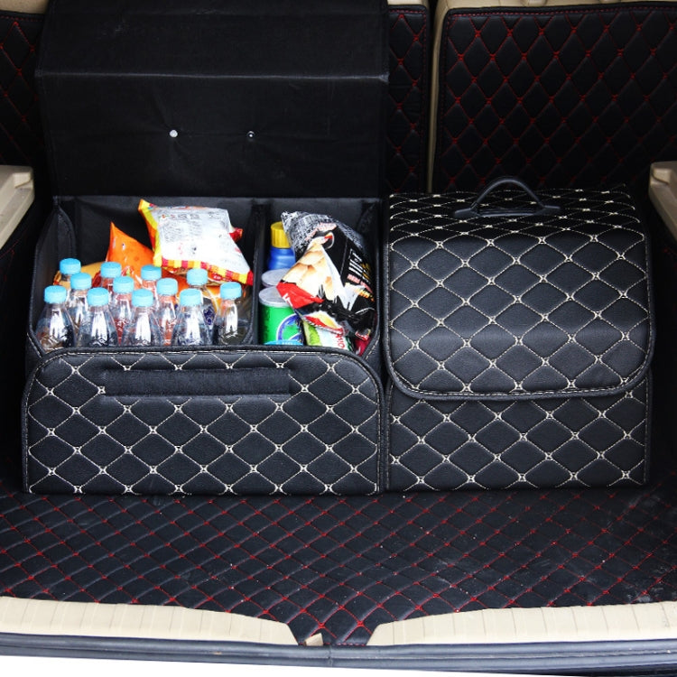 Car Trunk Foldable Storage Box, Rhombic Grid Large Size: 54 x 32 x 30cm (Wine Red) - free shipping - PMC TechLife - Order now!