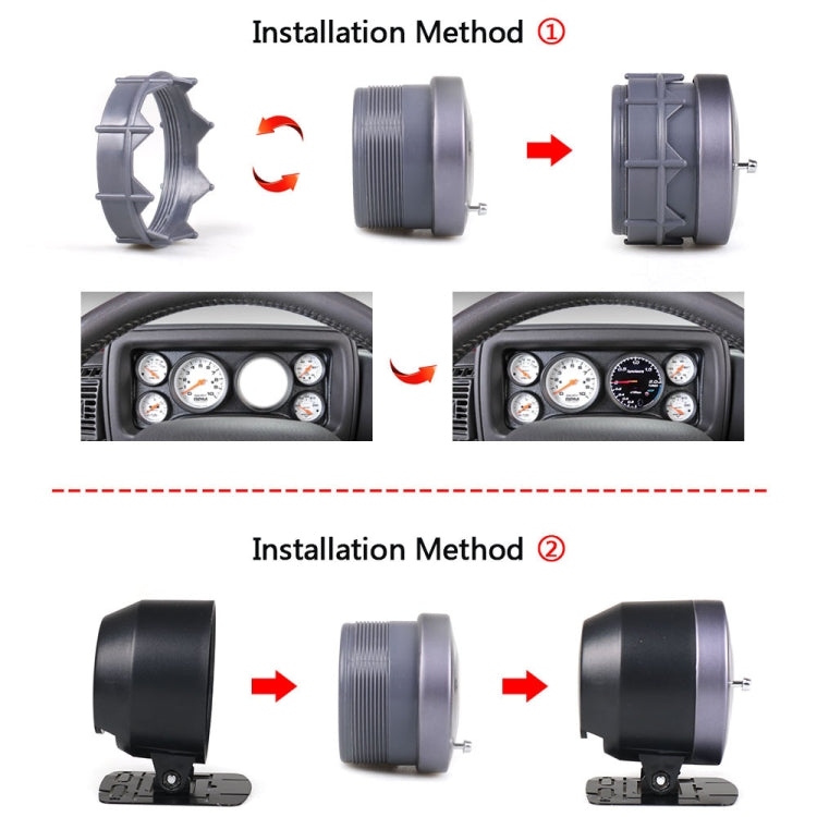 60mm Car Modified 0-3bar Turbocharged Instrument with Bracket - Car Modification by PMC Jewellery | Online Shopping South Africa | PMC Jewellery | Buy Now Pay Later Mobicred