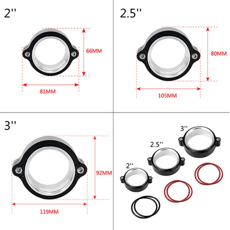 2.5 inch Car Exhaust V-band Clamp with Flange - Booster Cable & Clip by PMC TechLife | Online Shopping South Africa | PMC TechLife | Buy Now Pay Later Mobicred