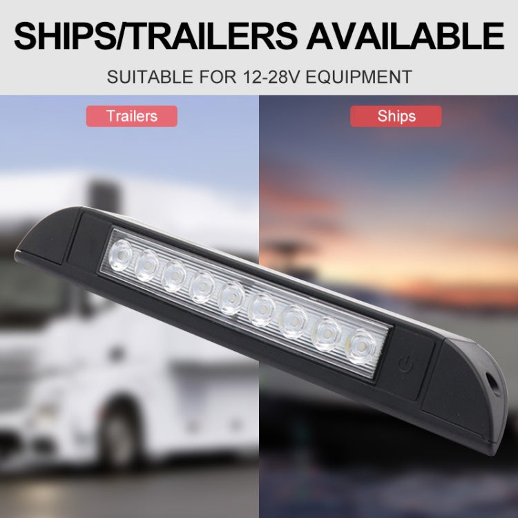 RV / Yacht Awning LED Strip Light DC12-28V with 9 LEDs Lamp Beads (White) - Dome Lights by PMC Jewellery | Online Shopping South Africa | PMC Jewellery | Buy Now Pay Later Mobicred