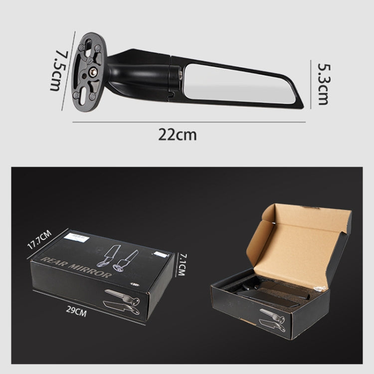 1 Pair Motorcycle Modified Wind Wing Adjustable Rotating Rearview Mirror - Side Mirrors by PMC TechLife | Online Shopping South Africa | PMC TechLife