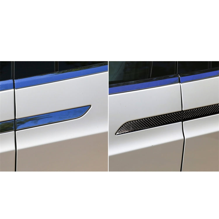 4 PCS Carbon Fiber Car Outer Door Handle Panel Decorative Sticker for Tesla Model X - Decorative Sticker by PMC Jewellery | Online Shopping South Africa | PMC Jewellery | Buy Now Pay Later Mobicred