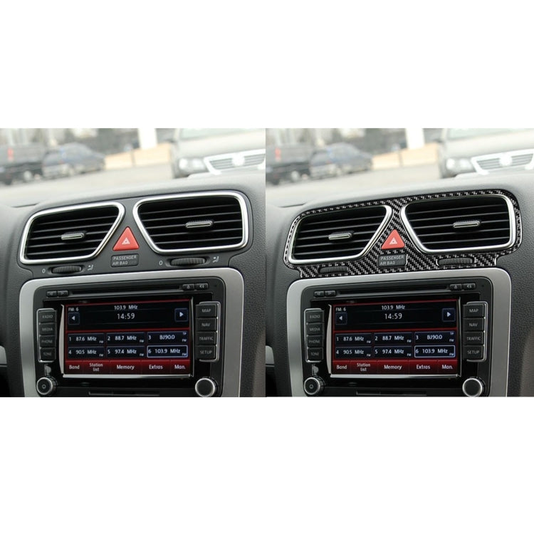 Carbon Fiber Car Central Control Air Outlet Frame Decorative Sticker for Volkswagen Scirocco 2009-2016,Left and Right Drive Universal - Car Interior Mouldings by PMC Jewellery | Online Shopping South Africa | PMC Jewellery | Buy Now Pay Later Mobicred