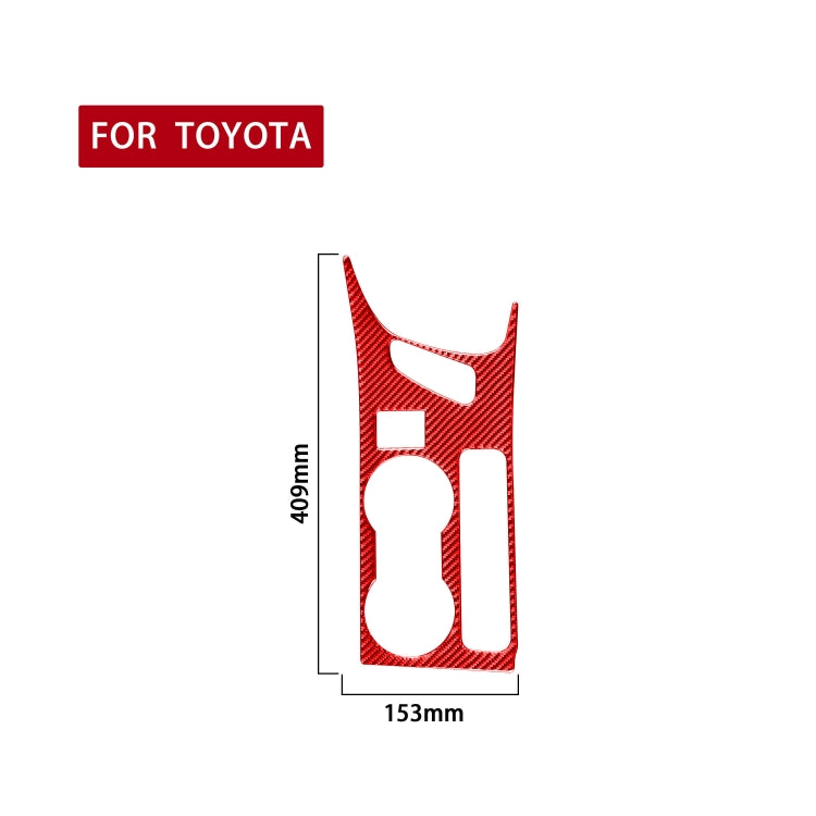 Carbon Fiber Car Cup Holder Panel B Decorative Sticker for Toyota Corolla 2014-2018,Right Drive (Red) - Car Interior Mouldings by PMC Jewellery | Online Shopping South Africa | PMC Jewellery | Buy Now Pay Later Mobicred