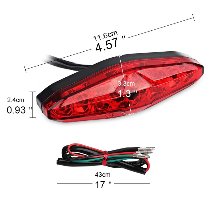 2 PCS KC-WD-NEW-3X Motorcycle LED Brake Light Running Lamp (Transparent Black) - Signal Lights by PMC Jewellery | Online Shopping South Africa | PMC Jewellery | Buy Now Pay Later Mobicred