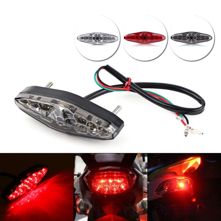 2 PCS KC-WD-NEW-3X Motorcycle LED Brake Light Running Lamp (Transparent Black) - Signal Lights by PMC Jewellery | Online Shopping South Africa | PMC Jewellery | Buy Now Pay Later Mobicred