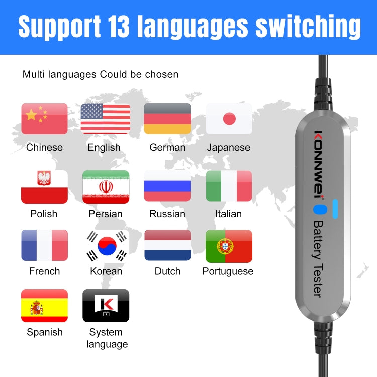 KONNWEI BK100 X431 BST360 Car Bluetooth Battery Tester(Silver) - Electronic Test by KONNWEI | Online Shopping South Africa | PMC TechLife | Buy Now Pay Later Mobicred