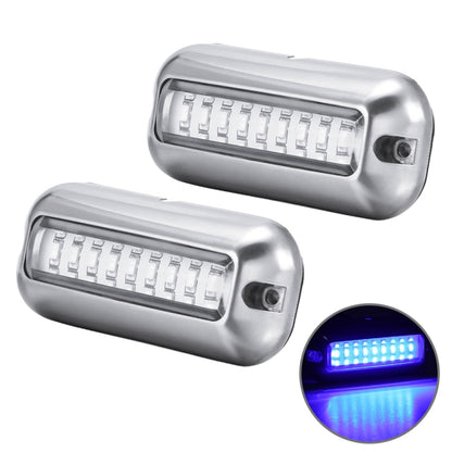 2 PCS MK-027 Ship / Yacht 10-30V 27LEDs Waterproof Stainless Steel Underwater Light(Blue Light) - Marine Accessories & Parts by PMC Jewellery | Online Shopping South Africa | PMC Jewellery | Buy Now Pay Later Mobicred
