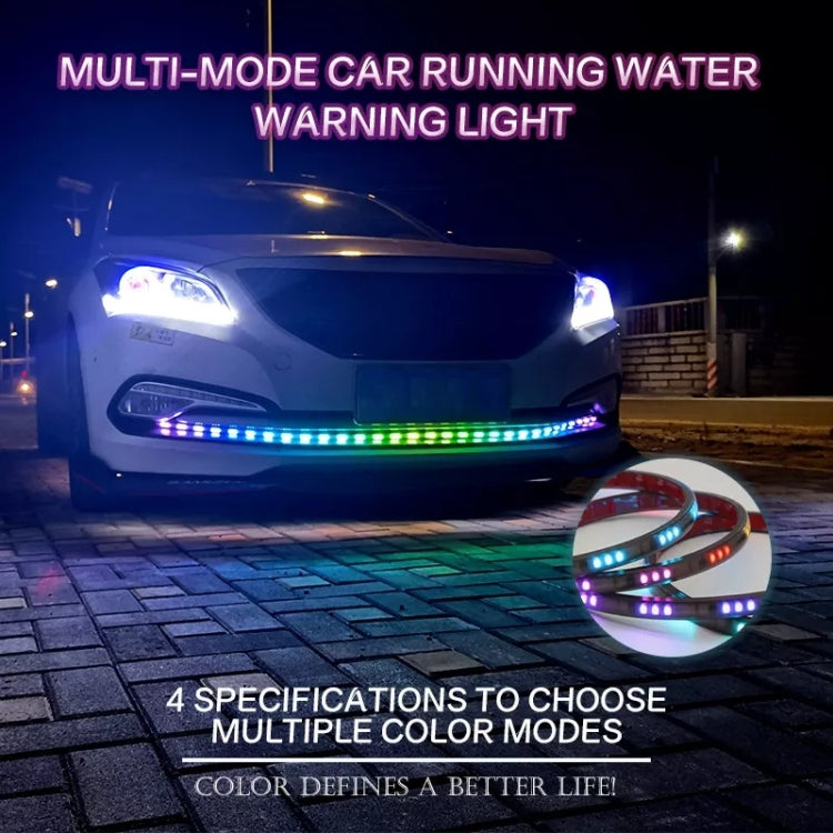 Z12-120CM 120cm DC12V-24V Car Front Grille LED RGB Daytime Running Lights Strip Colorful Lamp - Running Lights by PMC Jewellery | Online Shopping South Africa | PMC Jewellery | Buy Now Pay Later Mobicred