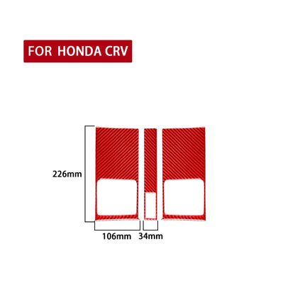 3 PCS Set for Honda CRV 2007-2011 Carbon Fiber Car Central Control Air Outlet Panel Decorative Sticker,Left and Right Drive Universal (Red) - Car Interior Mouldings by PMC Jewellery | Online Shopping South Africa | PMC Jewellery | Buy Now Pay Later Mobicred