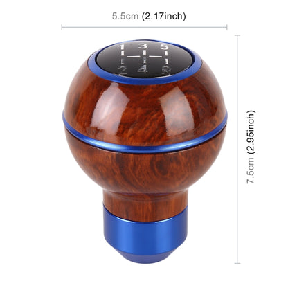 Universal Car Wood Texture Metal Gear Shift Knob (Blue) - Shift Knob by PMC Jewellery | Online Shopping South Africa | PMC Jewellery | Buy Now Pay Later Mobicred