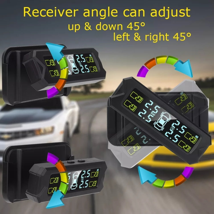 Car High Precision Solar Charging Tire Pressure Monitoring System TPMS, Built-in Voice Sensor - free shipping - PMC TechLife - Order now!