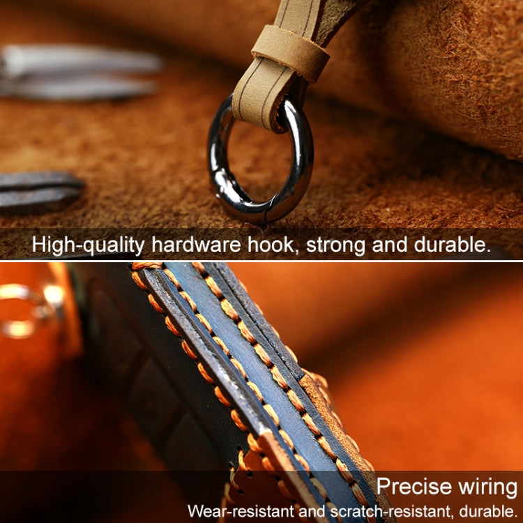 For Volkswagen Car Cowhide Leather Key Protective Cover Key Case, A Version(Red) - free shipping - PMC TechLife - Order now!