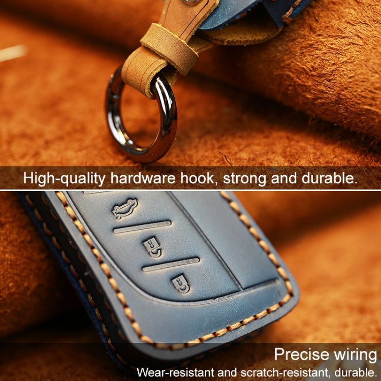 For Lexus New Style Car Cowhide Leather Key Protective Cover Key Case (Blue) - Car Key Cases by PMC TechLife | Online Shopping South Africa | PMC TechLife | Buy Now Pay Later Mobicred