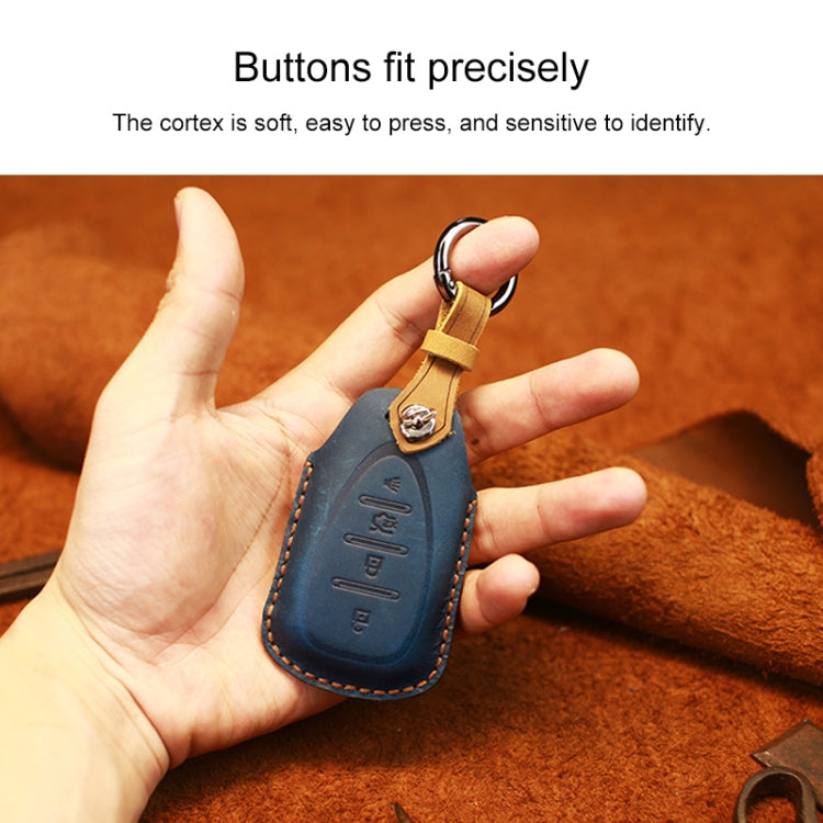 For Chevrolet Car Cowhide Leather Key Protective Cover Key Case, Five Keys Version (Brown) - Car Key Cases by PMC Jewellery | Online Shopping South Africa | PMC Jewellery | Buy Now Pay Later Mobicred