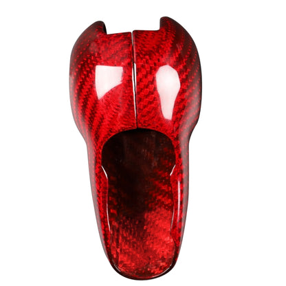 Car Carbon Fiber Gear Shift Knob Decorative Sticker for Porsche Macan 2014-2020, Left and Right Drive Universal (Red) - Car Interior Mouldings by PMC Jewellery | Online Shopping South Africa | PMC Jewellery | Buy Now Pay Later Mobicred