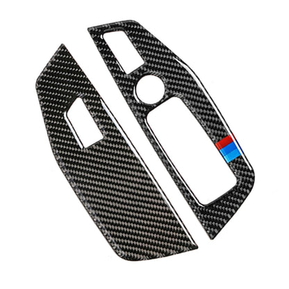 Car Carbon Fiber Window Glass Control Panel 3-color Decorative Sticker for BMW G01 X3 2018-2020 / G02 X4 2019-2020, Left Drive - Car Interior Mouldings by PMC Jewellery | Online Shopping South Africa | PMC Jewellery | Buy Now Pay Later Mobicred