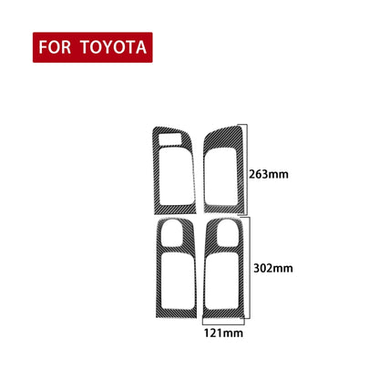 4 PCS / Set Carbon Fiber Car Door Inner Handle Decorative Sticker for Toyota Tundra 2014-2018, Left Driving - Car Interior Mouldings by PMC Jewellery | Online Shopping South Africa | PMC Jewellery | Buy Now Pay Later Mobicred