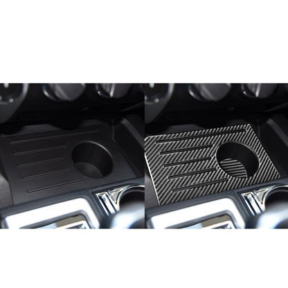 2 PCS / Set Carbon Fiber Car Central Control Storage Box Slot Mat Decorative Sticker for Toyota Tundra 2014-2018, Left Right Driving - Car Interior Mouldings by PMC Jewellery | Online Shopping South Africa | PMC Jewellery | Buy Now Pay Later Mobicred